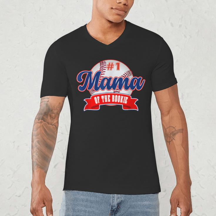Mama Rookie Of Year 1st Birthday Baseball Theme Matching Men's V-Neck T-Shirt