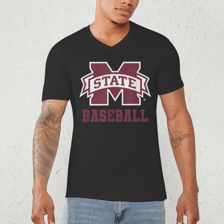 Mississippi State Baseball Bulldogs NCAA MS16 Men's V-Neck T-Shirt Mississippi State Baseball Bulldogs NCAA MS16 Men's V-Neck T-Shirt