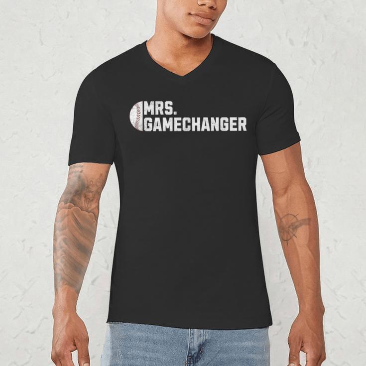 Mrs Gamechanger Baseball Scorekeeper Love Men's V-Neck T-Shirt