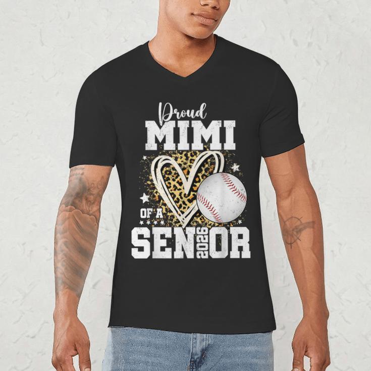 Proud Mimi Of A 2026 Senior Baseball Graduation Leopard Men's V-Neck T-Shirt
