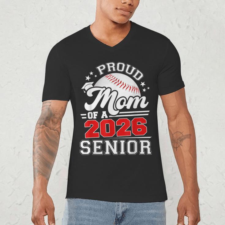 Proud Mom Of A 2026 Senior Baseball Graduation 2026 Men's V-Neck T-Shirt Proud Mom Of A 2026 Senior Baseball Graduation 2026 Men's V-Neck T-Shirt