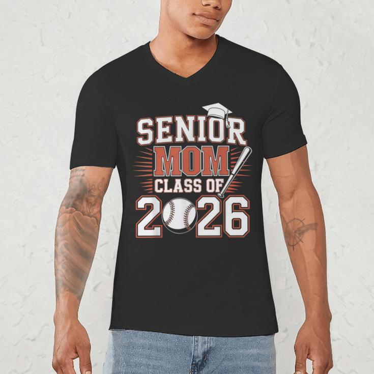 Senior Mom Class Of 2026 Graduate Baseball 2026 Graduation Men's V-Neck T-Shirt