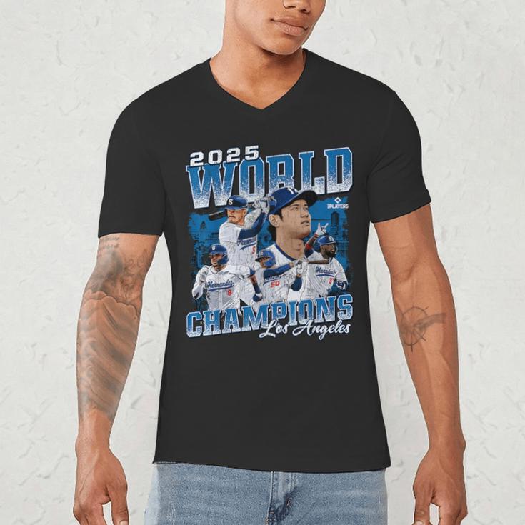 Shohei Ohtani 2025 Los Angeles Baseball Champions MLBPA Men's V-Neck T-Shirt
