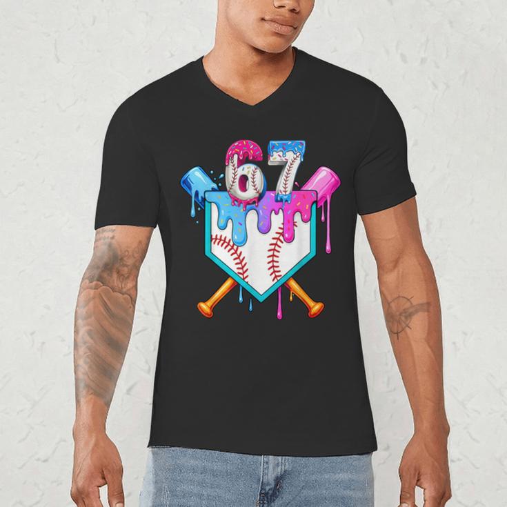 Six Seven Baseball Respect The Drip Boys Baseball Men's V-Neck T-Shirt Six Seven Baseball Respect The Drip Boys Baseball Men's V-Neck T-Shirt