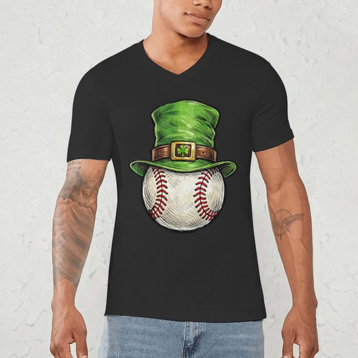 St Patricks Day Baseball Player Leprechaun Hat Men Boys Kids Men's V-Neck T-Shirt St Patricks Day Baseball Player Leprechaun Hat Men Boys Kids Men's V-Neck T-Shirt