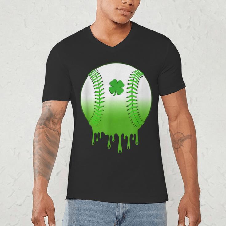 St Patricks Day Shamrock Baseball Irish Boys Kids Men Men's V-Neck T-Shirt St Patricks Day Shamrock Baseball Irish Boys Kids Men Men's V-Neck T-Shirt