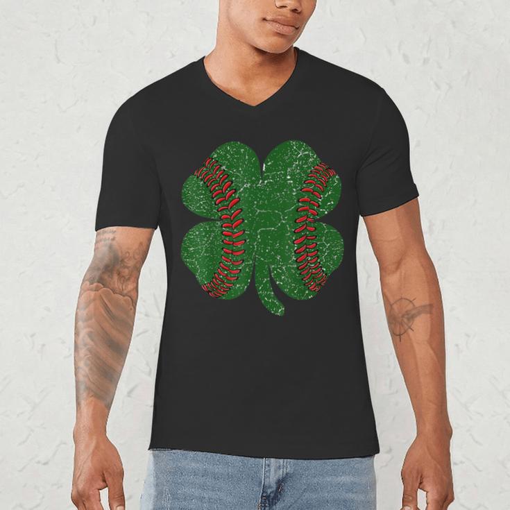 St Patricks Day Shamrock Baseball Saint Paddy's Men's V-Neck T-Shirt