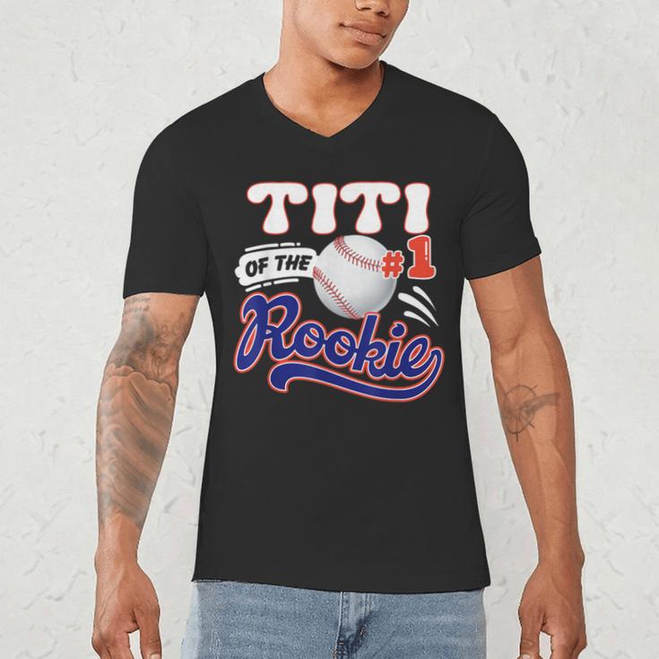 Titi Rookie Of Year 1st Birthday Baseball Theme Matching Men's V-Neck T-Shirt Titi Rookie Of Year 1st Birthday Baseball Theme Matching Men's V-Neck T-Shirt