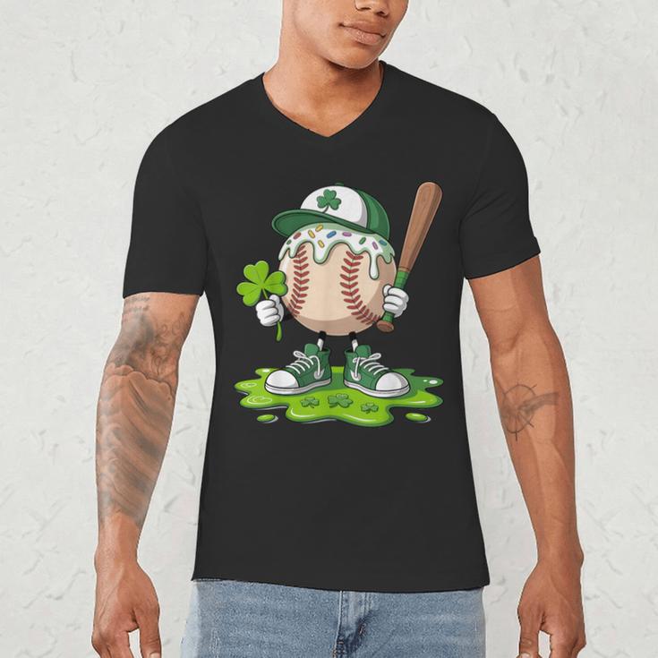 Toddler Baseball Drip Ice Cream Boys Kids St Patricks Day Men's V-Neck T-Shirt Toddler Baseball Drip Ice Cream Boys Kids St Patricks Day Men's V-Neck T-Shirt