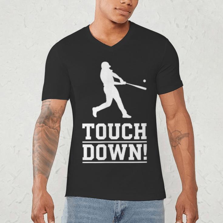 Touchdown Baseball Football Sports Men's V-Neck T-Shirt Touchdown Baseball Football Sports Men's V-Neck T-Shirt