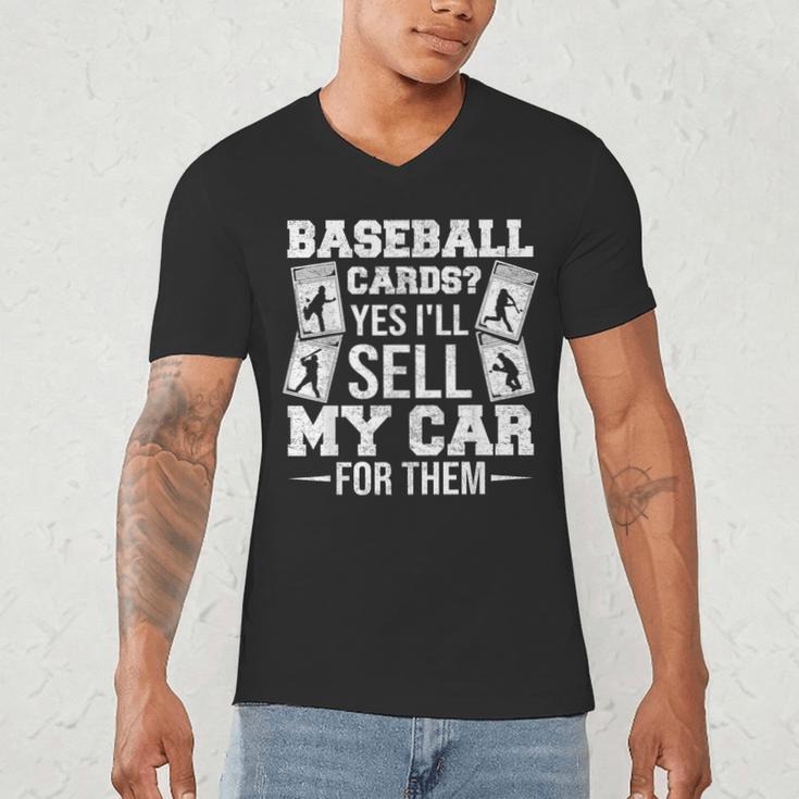 Trading Card Collector Cardboard Baseball Card Collector Men's V-Neck T-Shirt Trading Card Collector Cardboard Baseball Card Collector Men's V-Neck T-Shirt