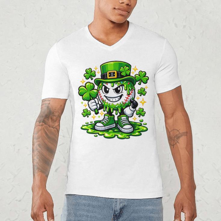 Baseball Drip Icecream Apparel Youth Boy St Patrick Day Men's V-Neck T-Shirt Baseball Drip Icecream Apparel Youth Boy St Patrick Day Men's V-Neck T-Shirt
