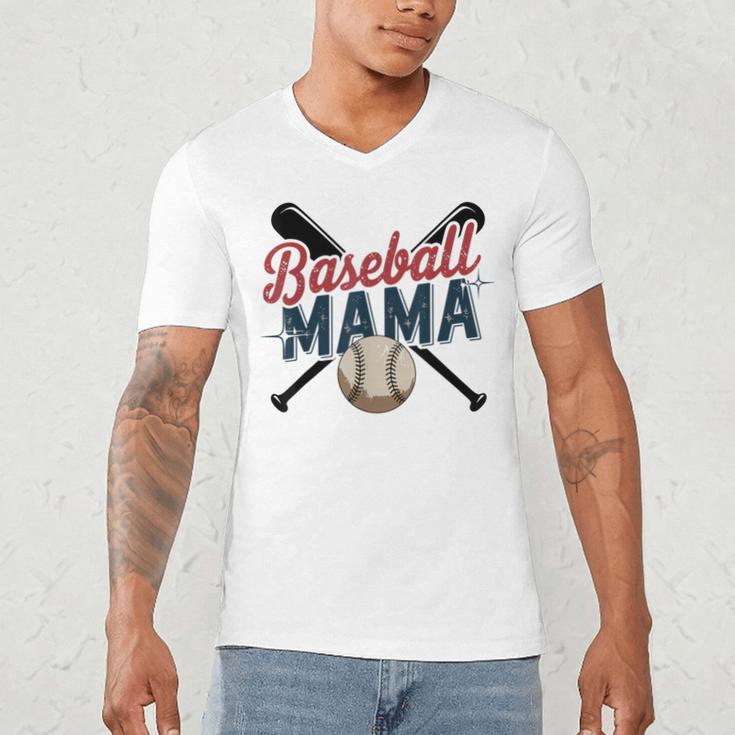 Baseball Mama Squad Proud Sports Mom Game Day Men's V-Neck T-Shirt