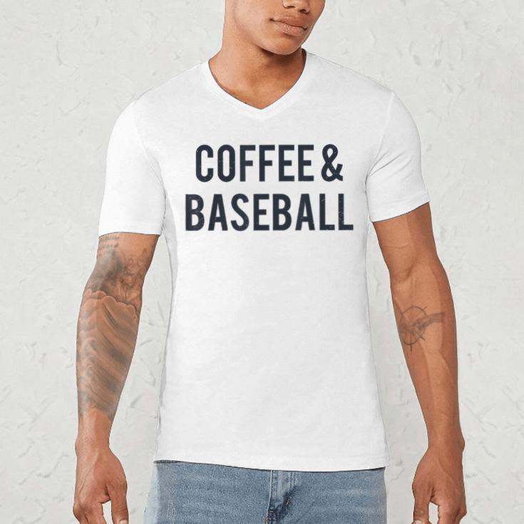 Coffee And Baseball Men's V-Neck T-Shirt