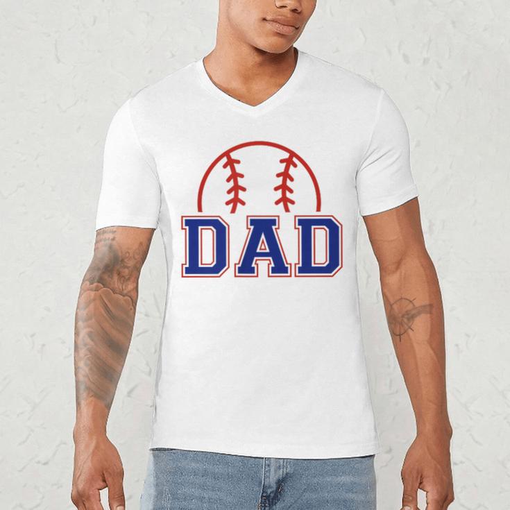 Dad Of Rookie 1st Birthday Baseball Boy Family Matching Men's V-Neck T-Shirt Dad Of Rookie 1st Birthday Baseball Boy Family Matching Men's V-Neck T-Shirt