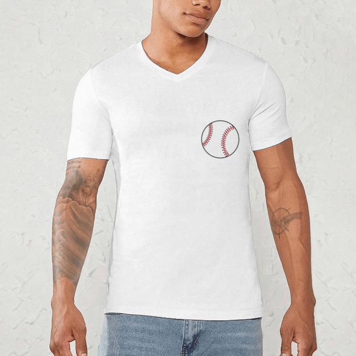 My Favorite Baseball Player Calls Me Mom Men's V-Neck T-Shirt My Favorite Baseball Player Calls Me Mom Men's V-Neck T-Shirt