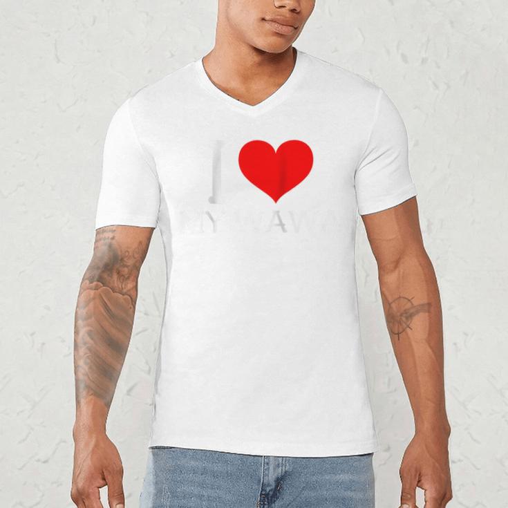 I Heart My Wawa Raglan Baseball Tee Men's V-Neck T-Shirt I Heart My Wawa Raglan Baseball Tee Men's V-Neck T-Shirt