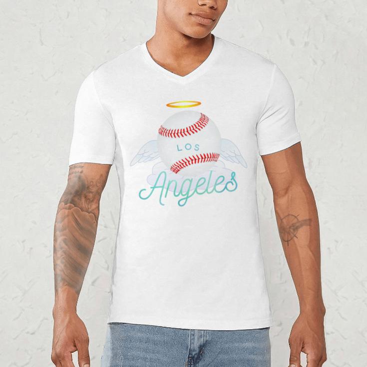 Los Angeles Angel Ball Tshirt Cool Baseball Team Premium Tri-Blend Men's V-Neck T-Shirt Los Angeles Angel Ball Tshirt Cool Baseball Team Premium Tri-Blend Men's V-Neck T-Shirt