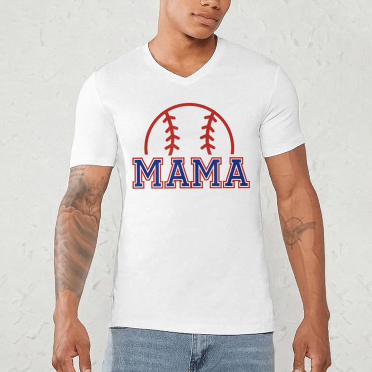 Mom Of Rookie 1st Birthday Baseball Boy Family Matching Men's V-Neck T-Shirt Mom Of Rookie 1st Birthday Baseball Boy Family Matching Men's V-Neck T-Shirt