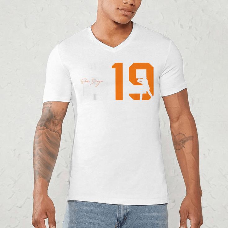 Retro San Diego 619 Vintage 90's Baseball Sports Style Lover Men's V-Neck T-Shirt
