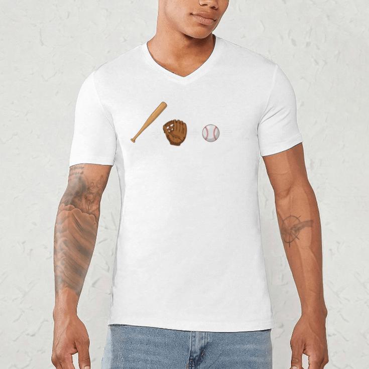 Sports Math Equation Baseball Bat Ball Glove Graphic Teacher Men's V-Neck T-Shirt Sports Math Equation Baseball Bat Ball Glove Graphic Teacher Men's V-Neck T-Shirt