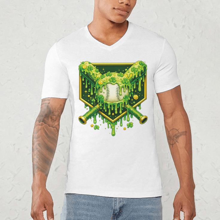 St Patrick's Day Baseball Boys Ice Cream Drip Youth Kids Premium Tri-Blend Men's V-Neck T-Shirt St Patrick's Day Baseball Boys Ice Cream Drip Youth Kids Premium Tri-Blend Men's V-Neck T-Shirt
