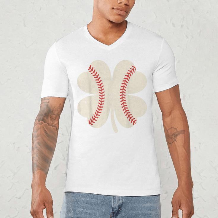 StPatrick’s Day Irish Shenanigans Baseball Fan Shamrock Tee Men's V-Neck T-Shirt