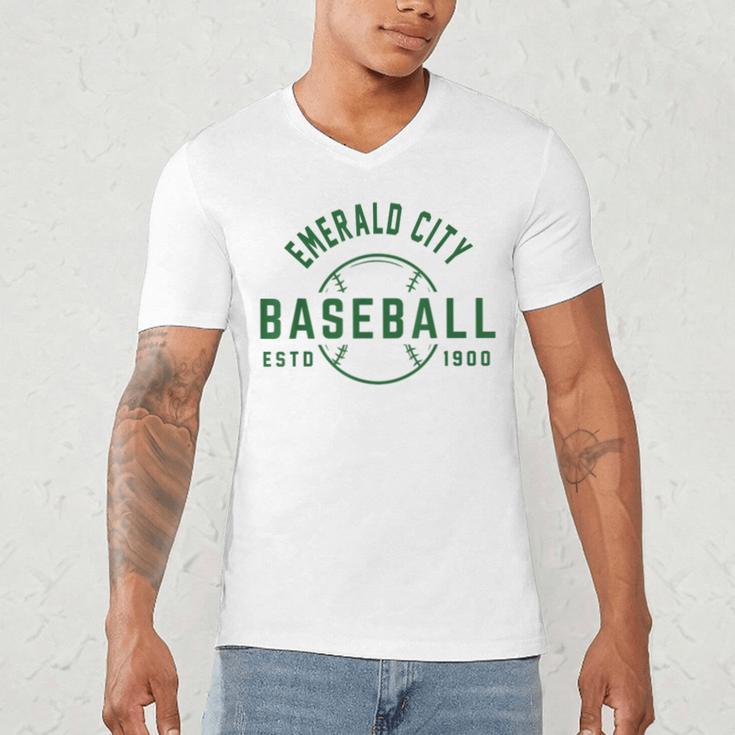 Wizard Of Oz Emerald City Baseball Costume Halloween Men's V-Neck T-Shirt