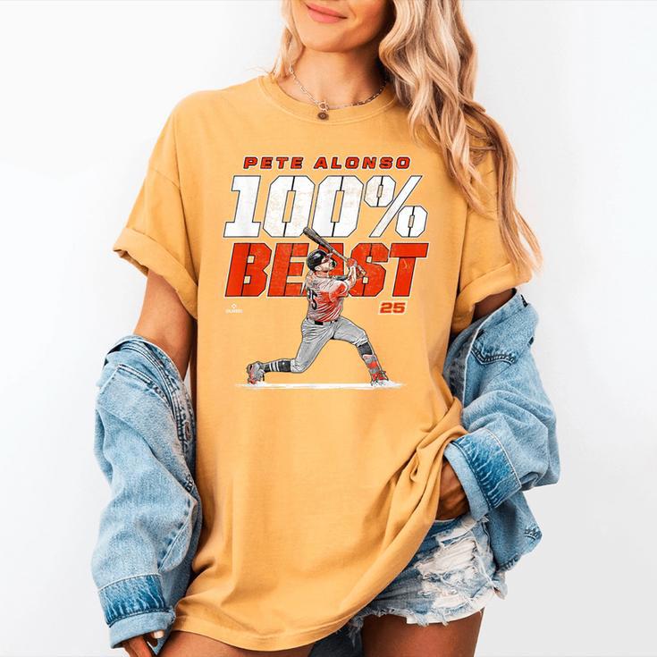100 Beast Pete Alonso Baltimore Baseball MLBPA Women's Comfort Colors T-Shirt 100 Beast Pete Alonso Baltimore Baseball MLBPA Women's Comfort Colors T-Shirt