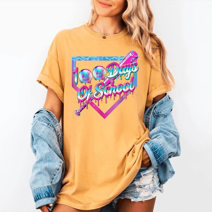 100 Days Of School Baseball 100th Day Ice Cream Boys Kids Women's Comfort Colors T-Shirt 100 Days Of School Baseball 100th Day Ice Cream Boys Kids Women's Comfort Colors T-Shirt