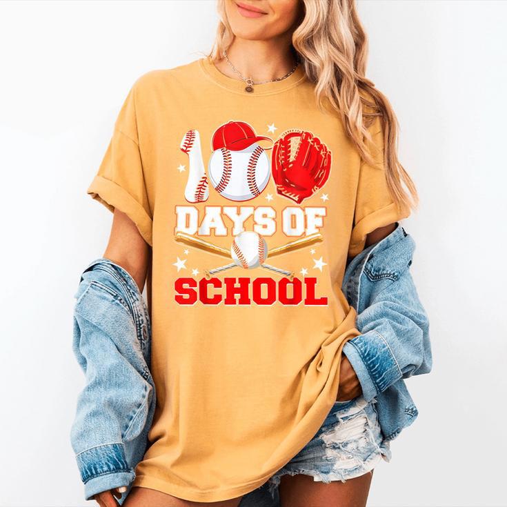 100 Days Of School Baseball Boys Kids Students Women's Comfort Colors T-Shirt