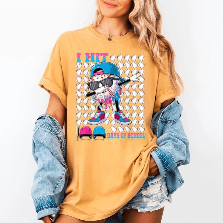 100 Days Of School Baseball Drip Boys Kids 100th Day School Women's Comfort Colors T-Shirt 100 Days Of School Baseball Drip Boys Kids 100th Day School Women's Comfort Colors T-Shirt