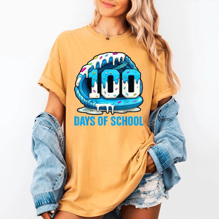 100 Days Of School Baseball Drip Ice Cream Kid Boy 100th Day Women's Comfort Colors T-Shirt 100 Days Of School Baseball Drip Ice Cream Kid Boy 100th Day Women's Comfort Colors T-Shirt