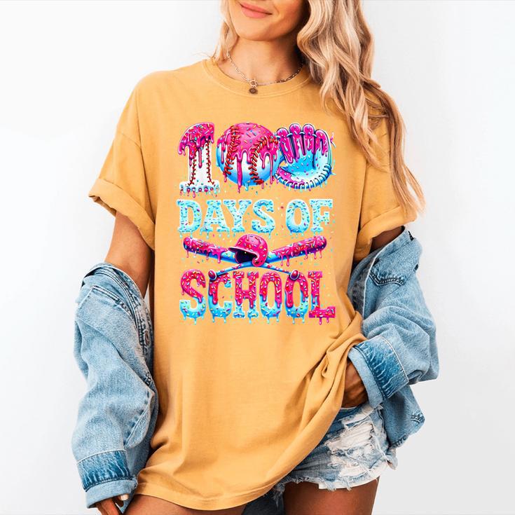 100 Days Of School Baseball Ice Cream Drip For Boys Kid Women's Comfort Colors T-Shirt 100 Days Of School Baseball Ice Cream Drip For Boys Kid Women's Comfort Colors T-Shirt