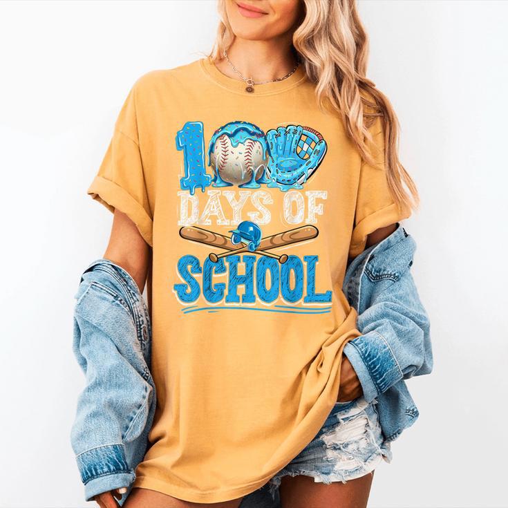 100 Days Of School Baseball Ice Cream Drip Student Kids Boys Women's Comfort Colors T-Shirt