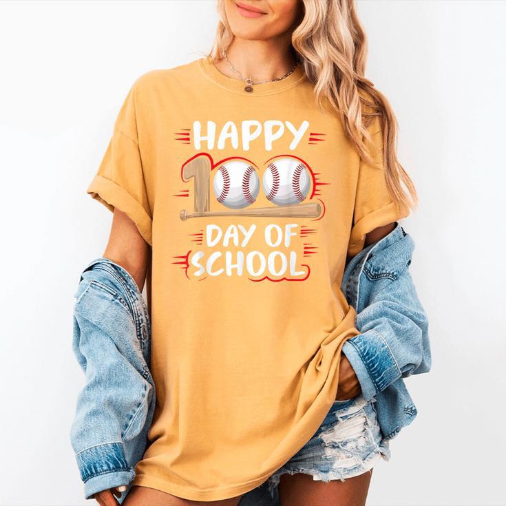 100 Days Of School Baseball Theme Kids Teens Boys 100th Day Women's Comfort Colors T-Shirt 100 Days Of School Baseball Theme Kids Teens Boys 100th Day Women's Comfort Colors T-Shirt