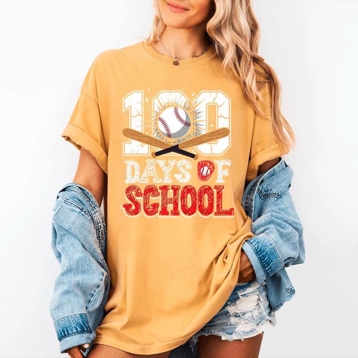 100 Days Of School Baseball 100 Days Smarter Boys Student Women's Comfort Colors T-Shirt 100 Days Of School Baseball 100 Days Smarter Boys Student Women's Comfort Colors T-Shirt