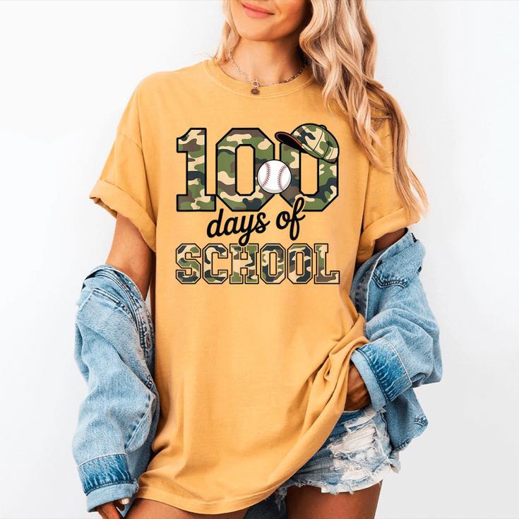 100 Days Of School Camo Baseball Camouflage For Kids Women's Comfort Colors T-Shirt 100 Days Of School Camo Baseball Camouflage For Kids Women's Comfort Colors T-Shirt