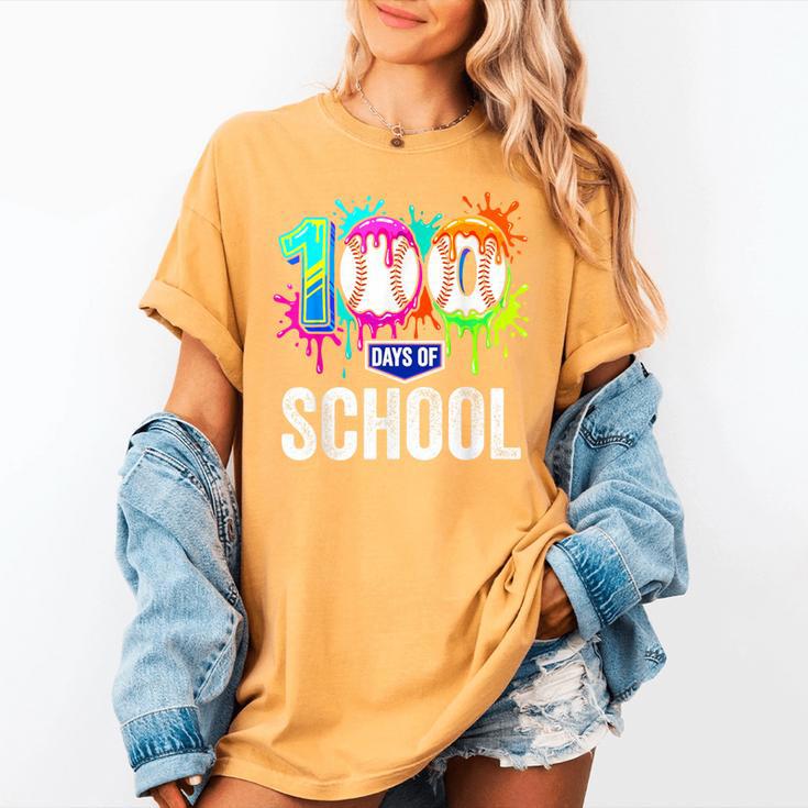100 Days Of School Dripping Baseball Boys Kids Teacher Women's Comfort Colors T-Shirt 100 Days Of School Dripping Baseball Boys Kids Teacher Women's Comfort Colors T-Shirt