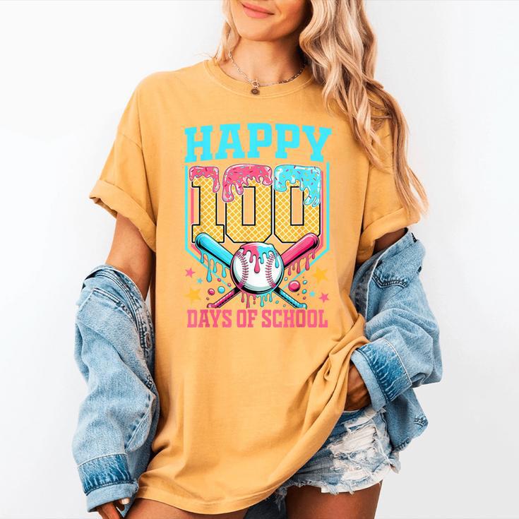 100 Days Of School Kids Baseball Drip 100th Day Of School Women's Comfort Colors T-Shirt 100 Days Of School Kids Baseball Drip 100th Day Of School Women's Comfort Colors T-Shirt