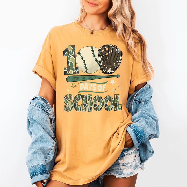 100 Days Of School Teacher Camo Baseball Boys Toddler Kids Women's Comfort Colors T-Shirt 100 Days Of School Teacher Camo Baseball Boys Toddler Kids Women's Comfort Colors T-Shirt