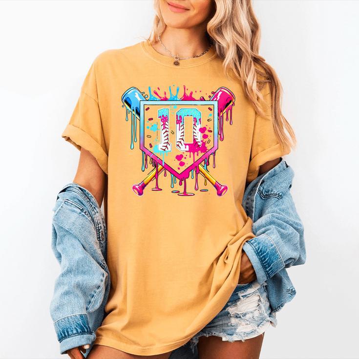 10th Birthday Boys Baseball Ice Cream Drip Boys Baseball Women's Comfort Colors T-Shirt 10th Birthday Boys Baseball Ice Cream Drip Boys Baseball Women's Comfort Colors T-Shirt