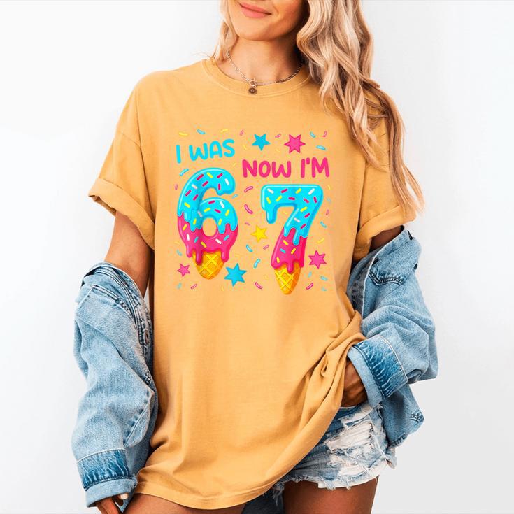 I Was 6 Now I'm 7 67 Birthday Baseball Drip 7 Year Old Women's Comfort Colors T-Shirt I Was 6 Now I'm 7 67 Birthday Baseball Drip 7 Year Old Women's Comfort Colors T-Shirt