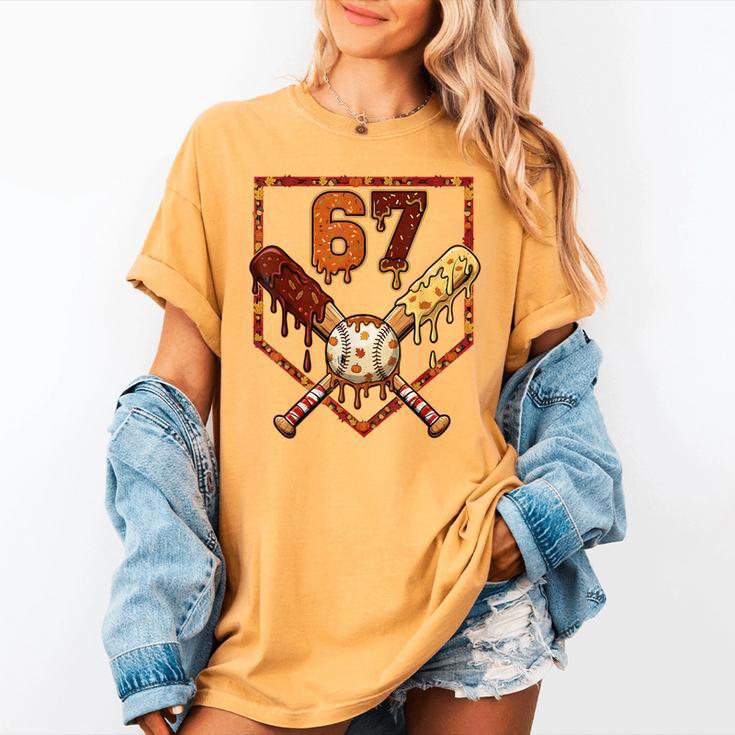 67 Baseball Drip Thanksgiving Six Seven Boys Teens Kids Women's Comfort Colors T-Shirt