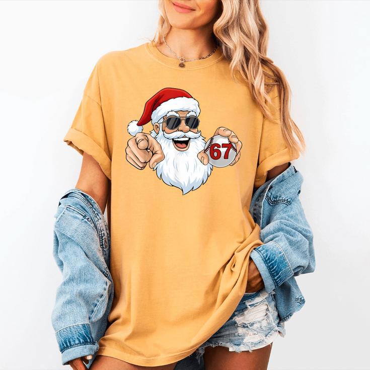 67 Baseball Santa Six Seven Meme Christmas Men Women Kids Women's Comfort Colors T-Shirt
