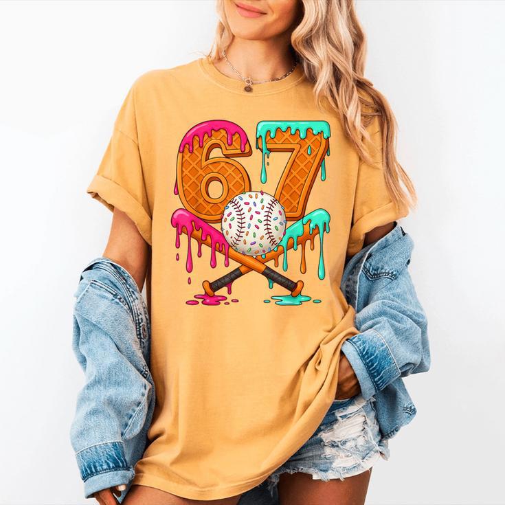 67 Ice Cream Drip Baseball Number 67 Player 67th Birthday Women's Comfort Colors T-Shirt 67 Ice Cream Drip Baseball Number 67 Player 67th Birthday Women's Comfort Colors T-Shirt