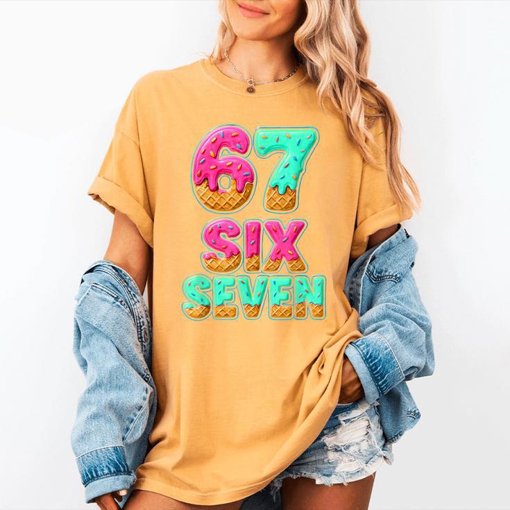 67 Ice Cream Drip Baseball Six Seven 6-7 Meme Teen Boy Women's Comfort Colors T-Shirt