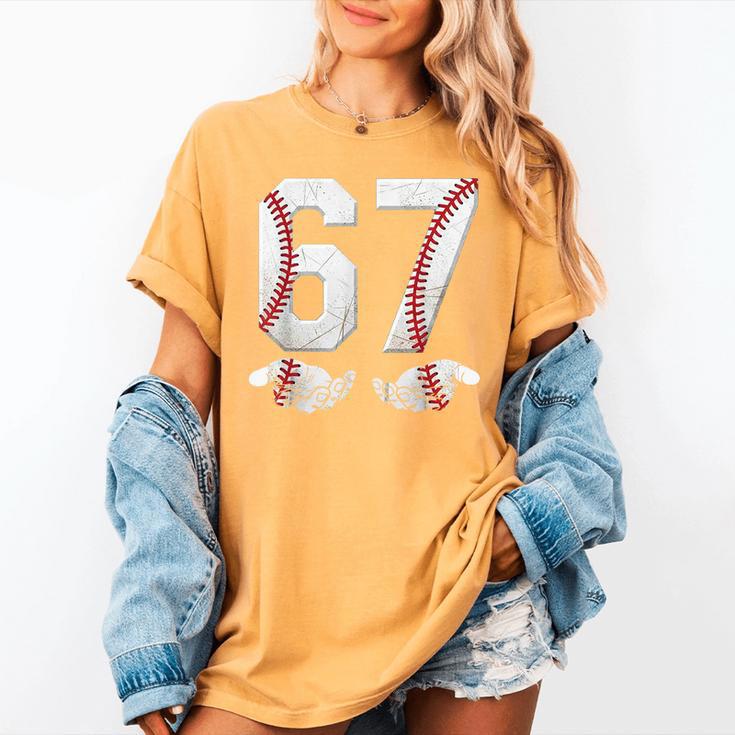 67 Six Seven Number 6 7 Meme Baseball Six Seven For Boys Men Women's Comfort Colors T-Shirt