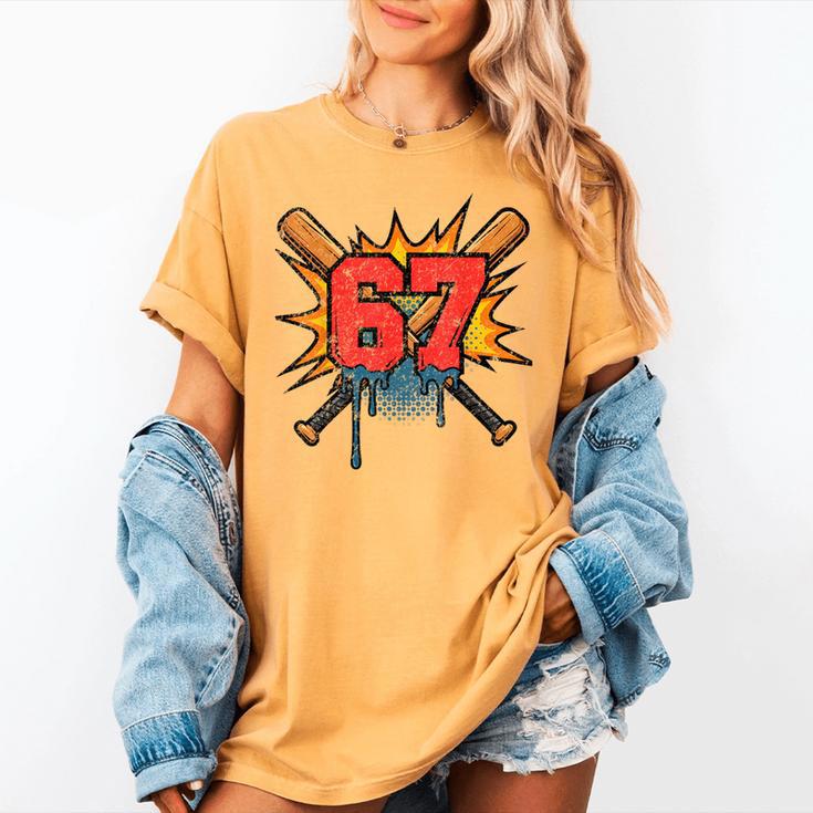 67 Sports Meme – Baseball Bats Number 6 7 Women's Comfort Colors T-Shirt 67 Sports Meme – Baseball Bats Number 6 7 Women's Comfort Colors T-Shirt