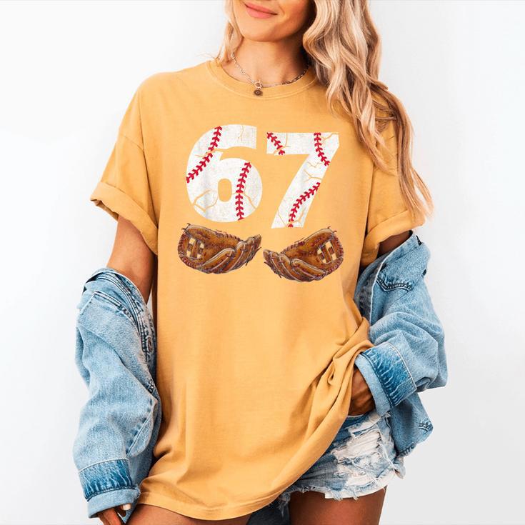 67 Trend Baseball Six Seven Number For Boys Men Women's Comfort Colors T-Shirt
